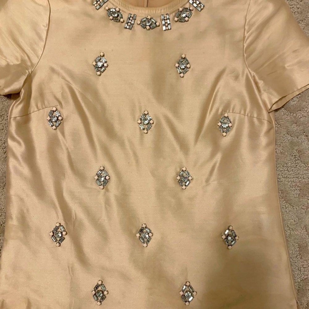 Tory Burch short sleeve jeweled shirt